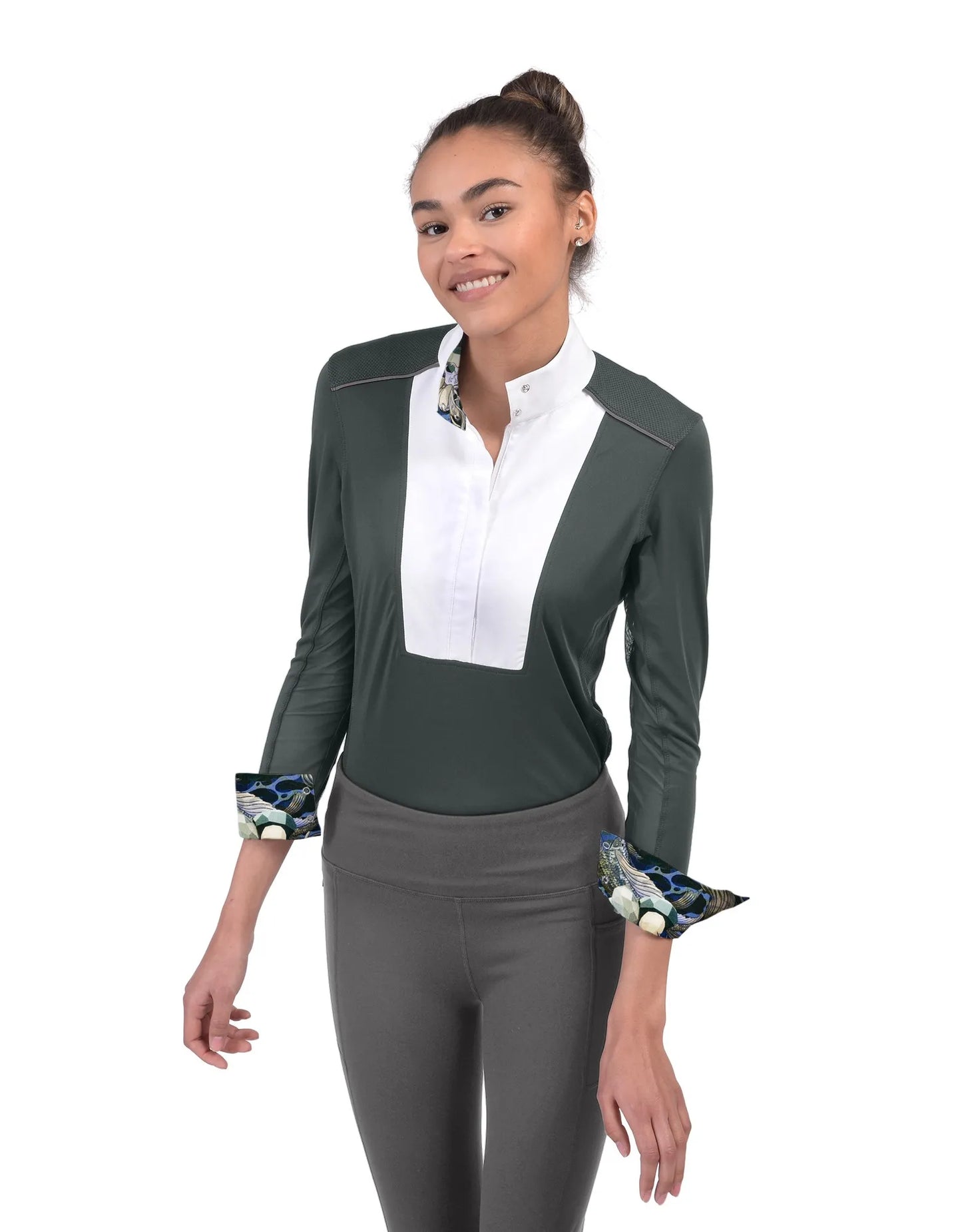 ADULT SkyCool® Liberty Show Shirt LONG Sleeve - Street Green