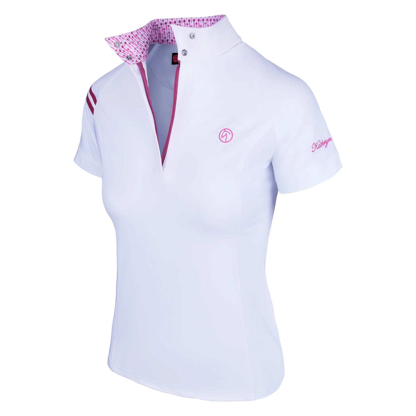 ProAir3 Short Sleeve White Show Shirt - Carrots:Pink