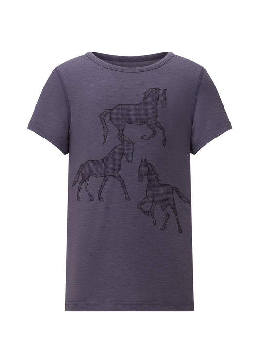 Kids Trinity Horse Tee Purple
