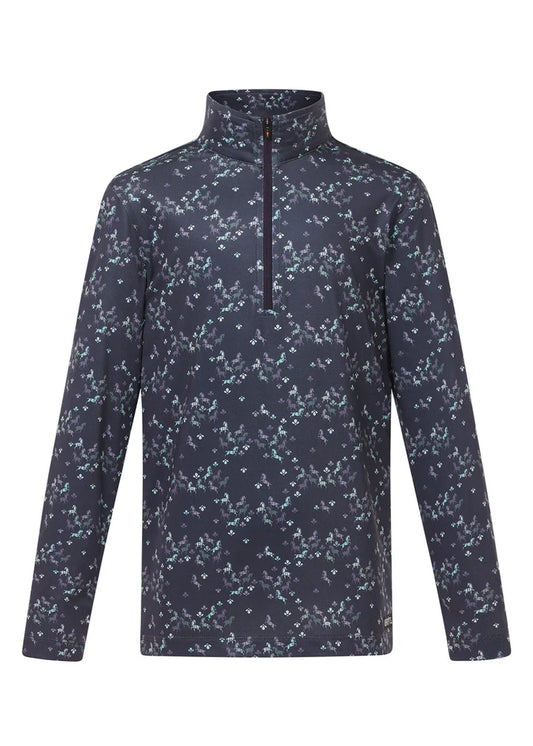 Kids In the Zone Coolcore® Long Sleeve Riding Shirt -PLUMNOIR HAPPY HERDS
