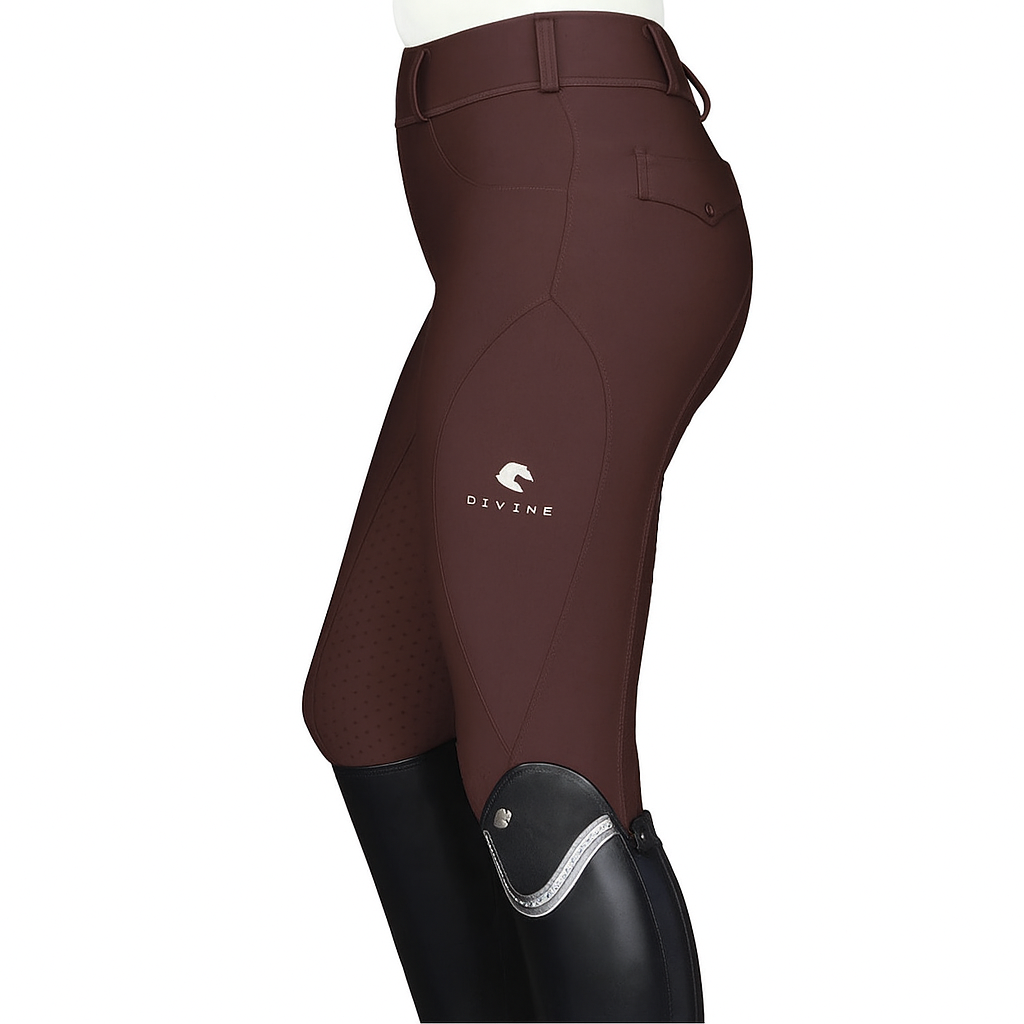 Comfort Grip Leggings - Chocolate Brown